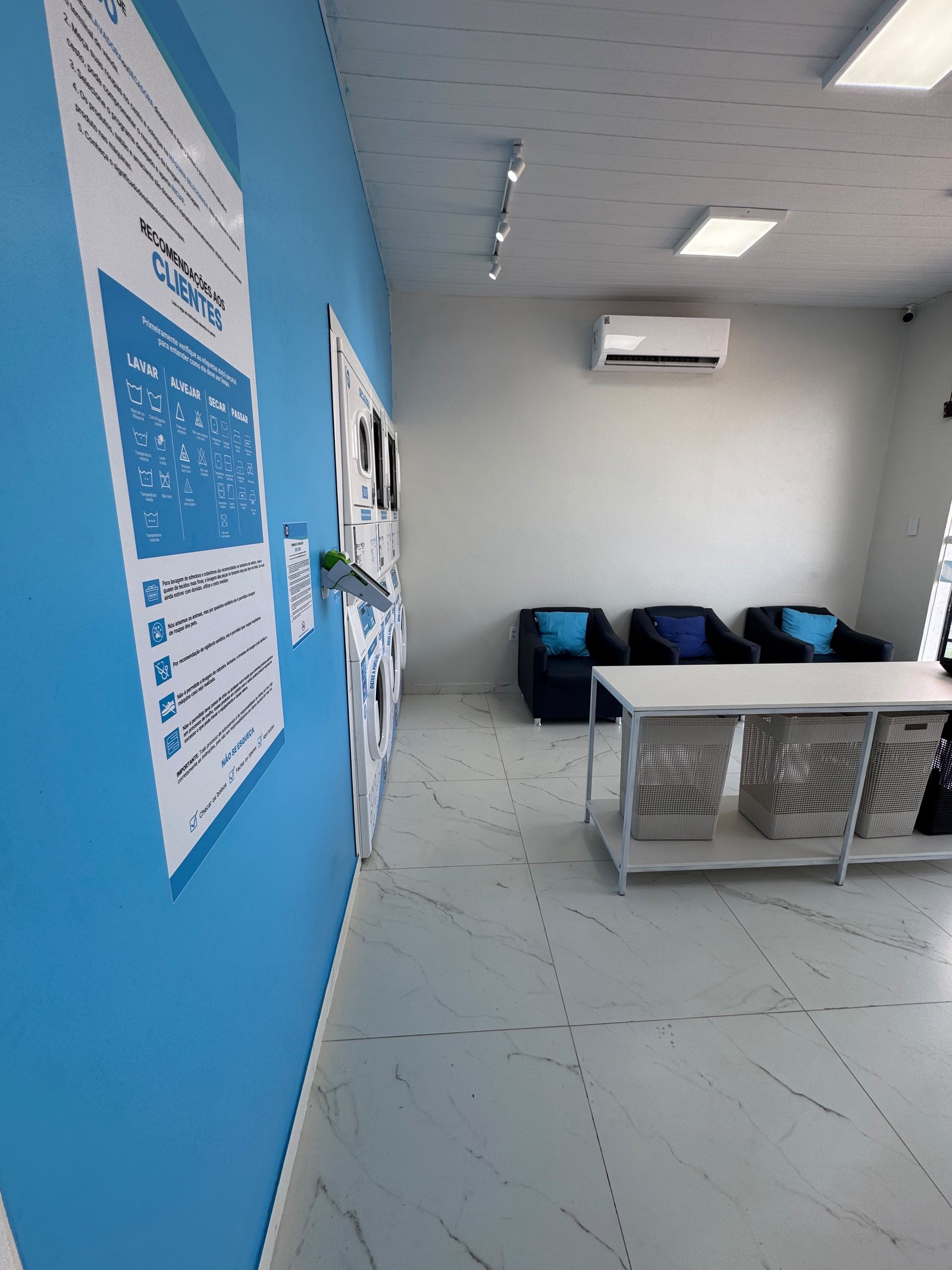 Ambiente da Lavanderia Tucuju Express em Macapá